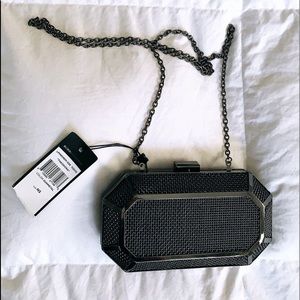 BCBG MAXAZRIA Theodora Gunmetal Clutch